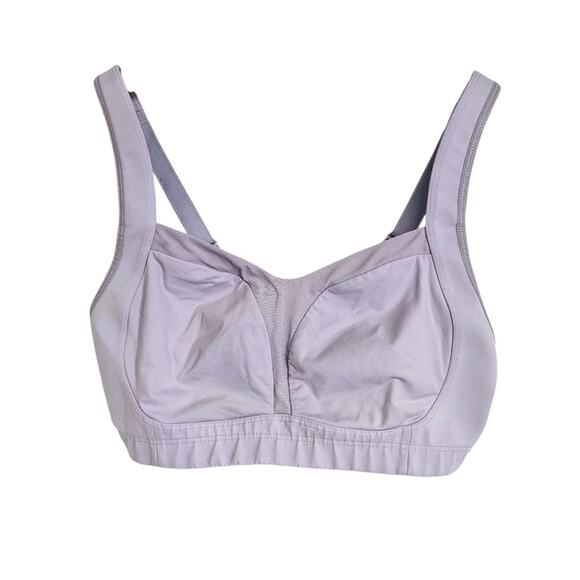 Lululemon Light Gray Purple Ta Ta Tamer Sports Bra Size 36D - Picture 1 of 4